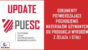 Dokumenty potwierdzające pochodzenie materiałów używanych do produkcji wyrobów z żelaza i stali