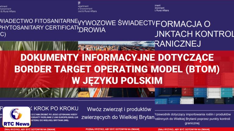 Border Target Operating Model (BTOM) - materiały w języku polskim