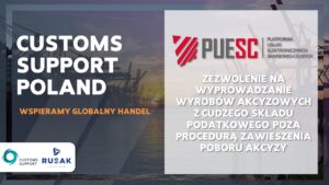 New Service on PUESC - Permit for the Removal of Excise Goods from a Third-Party Tax Warehouse Outside the Suspension of Excise Duty Procedure